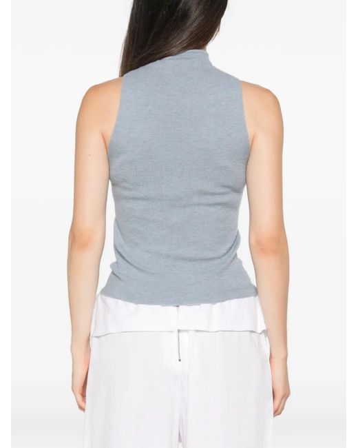 Bompard Blue Sleeveless Vest