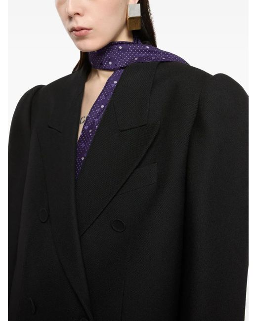 Acne Black Doppelreihige Jacke mit Puffärmeln