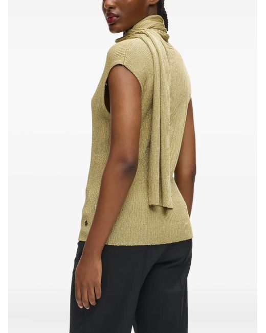 Top Con Detalle De Bufanda Karl Lagerfeld de color Green