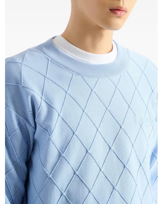 Balmain Vintage Gebreide Trui in het Blue voor heren