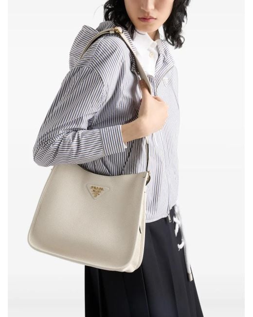 Prada Natural Medium Leather Bag