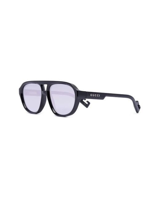 Gucci Blue Mountain Injection Pilot-Sunglasses for men