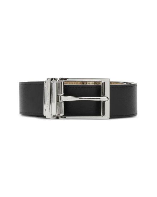 Burberry Natural Reversible Checked Belt for men