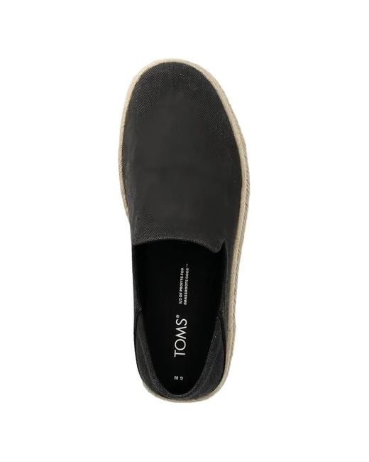 TOMS Black Santiago Espadrilles for men