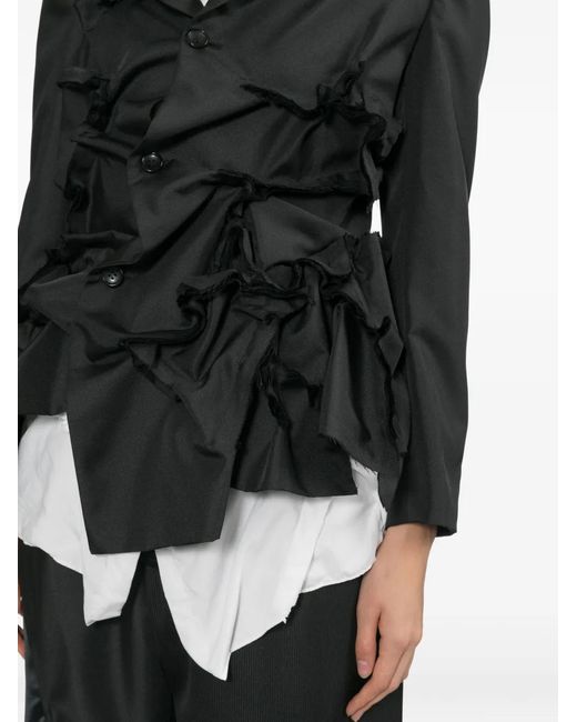 Comme des Garçons Black Ruffled Deconstructed Jacket