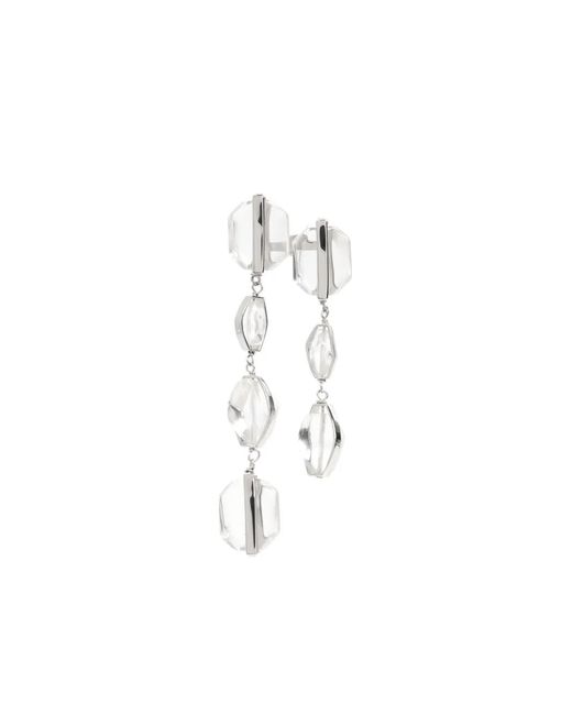 Pendientes Largos Jil Sander de color White