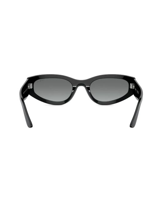 Vogue Eyewear Black Oval-Frame Sunglasses