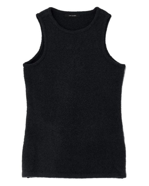 Low Classic ブークレ ニットトップ Black