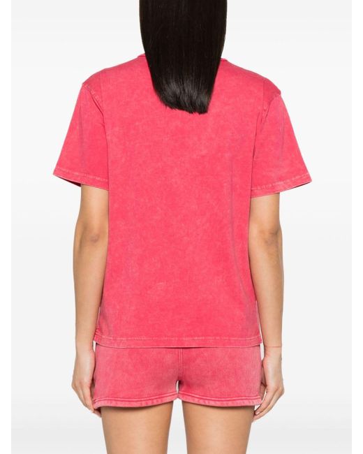 Camiseta con logo estampado Alexander Wang de color Pink