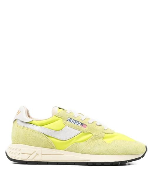 Autry Yellow Sneakers Mit Logo-Patch