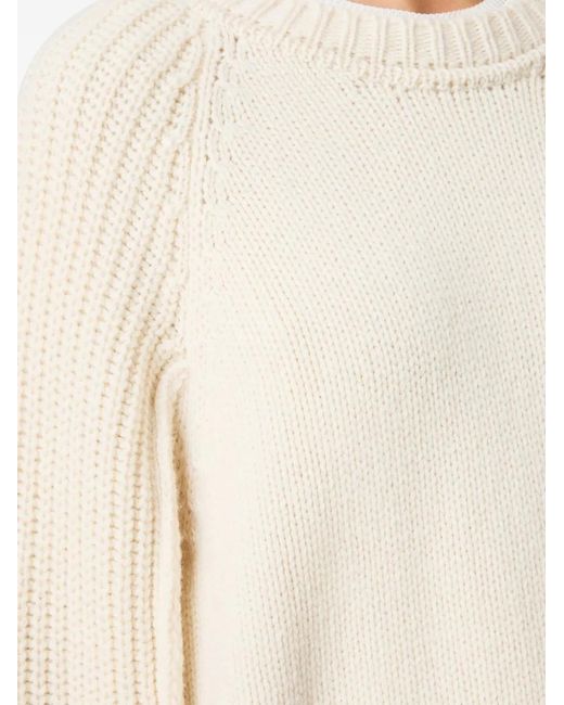 Another Tomorrow White Oversized Raglan-Sleeve Sweater