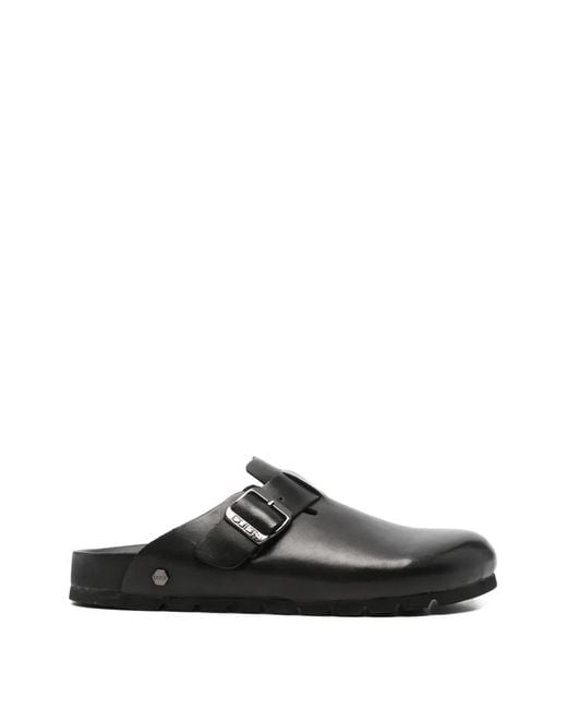 Cult Black Scorpion 4783 Buckle-Fastening Leather Mules for men