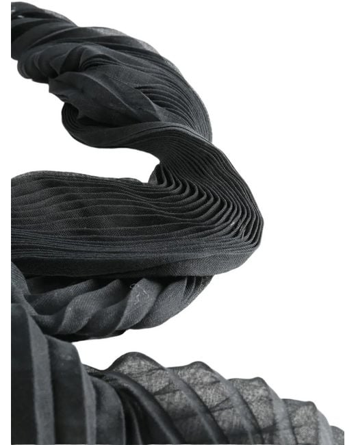 Issey Miyake Black Pleated Scarf