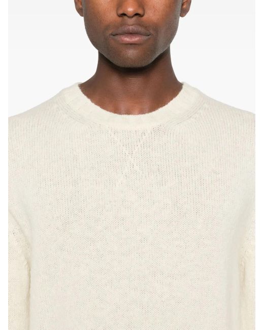 Jil Sander Natural Ribbed-Knit Sweater for men