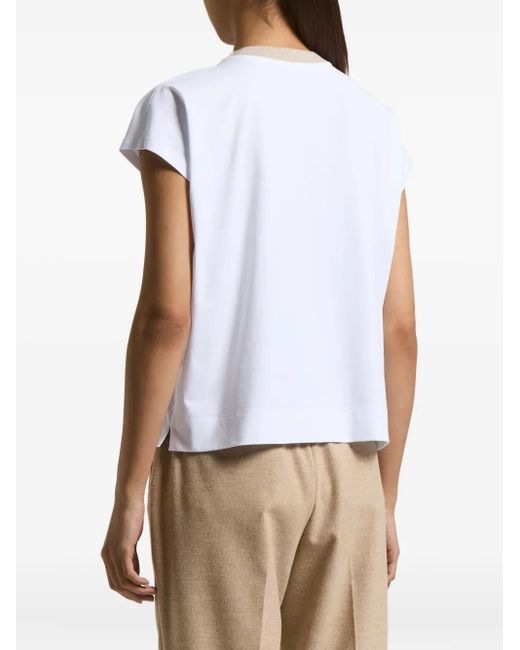 Peserico White Crew-Neckline T-Shirt