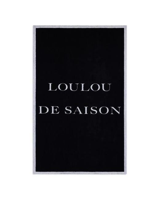 Loulou de Saison Black Printed Towel