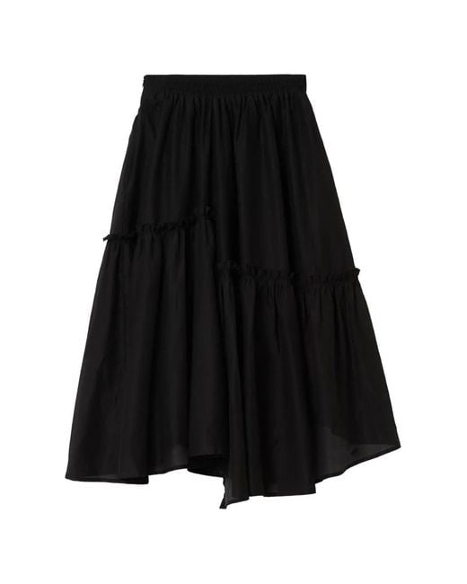 B+ AB Black Ruffled-Detail Skirt