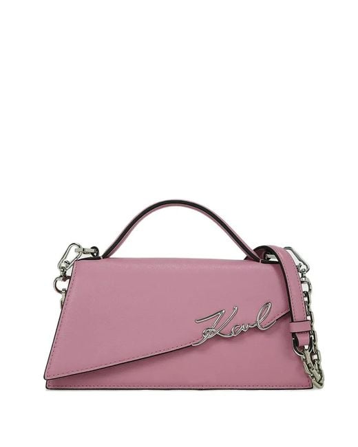 Karl Lagerfeld Purple K/Signature Tote Bag