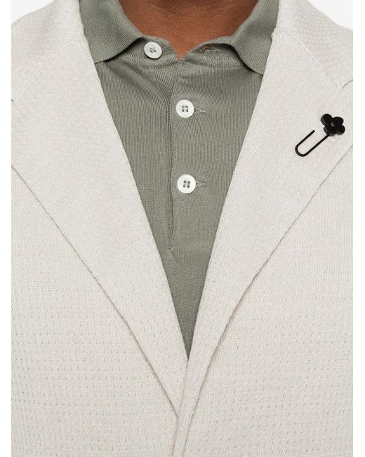 Lardini White Notched Patch Pocket Jacket for men