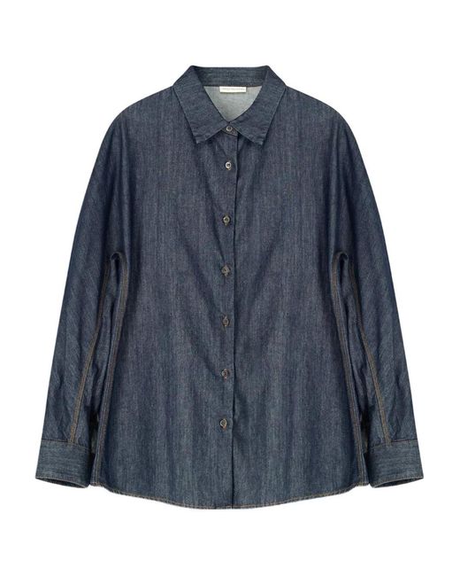 Dries Van Noten Blue Denim Cocoon Shirt