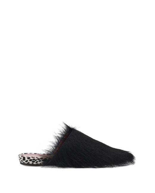 Premiata Black Polka-Dot Pattern Mules