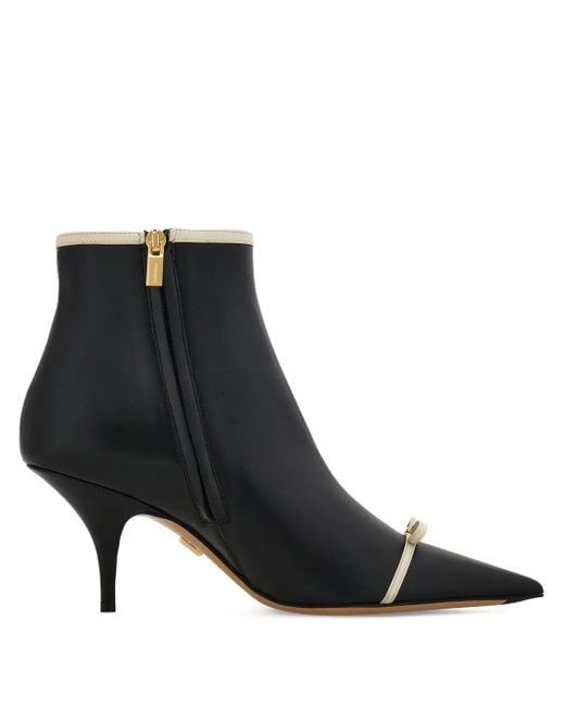 Ferragamo Black 70Mm Pointed-Toe Bow-Detail Ankle Boots