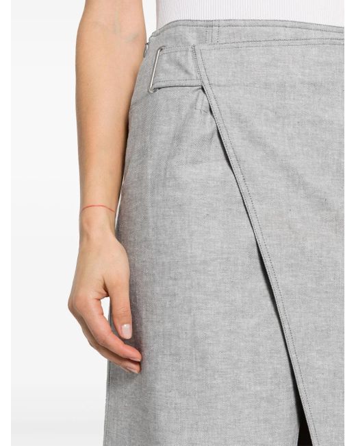 Remain Gray Front-Slit Maxi Skirt