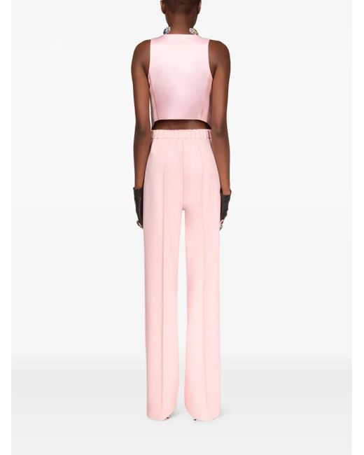 Area Pink Crystal-Embellished Trousers
