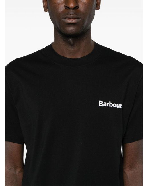 Barbour Black Stowell Cotton T-shirt for men