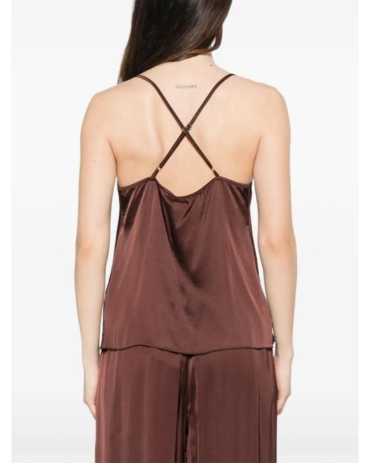 Top Con Spalline Incrociate di Dixie in Brown