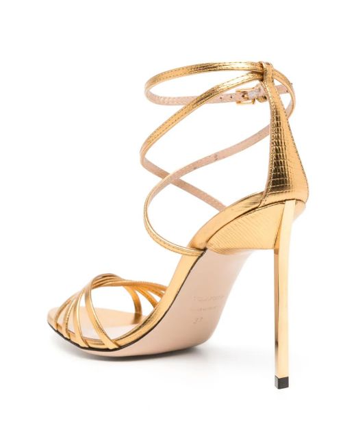 Tom Ford Metallic Leather Ida Sandals 105