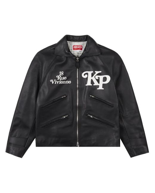KENZO Black X Verdy Motorcycle Leather Jacket