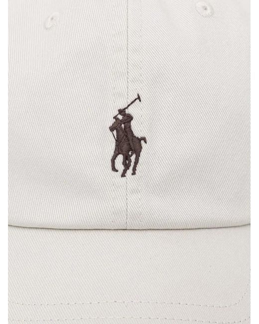 Polo Ralph Lauren White Cotton Baseball Cap