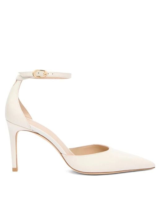 Stuart Weitzman 85 Mm Stuart Power Pumps in het Natural