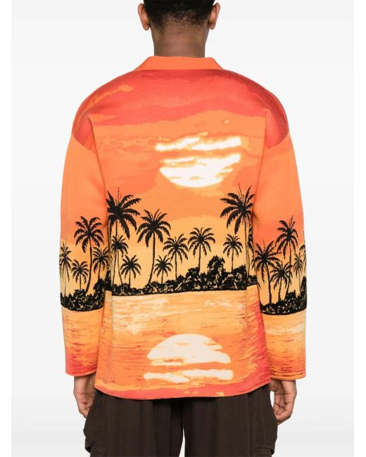 メンズ Alanui Kerala Sunset カーディガン Orange
