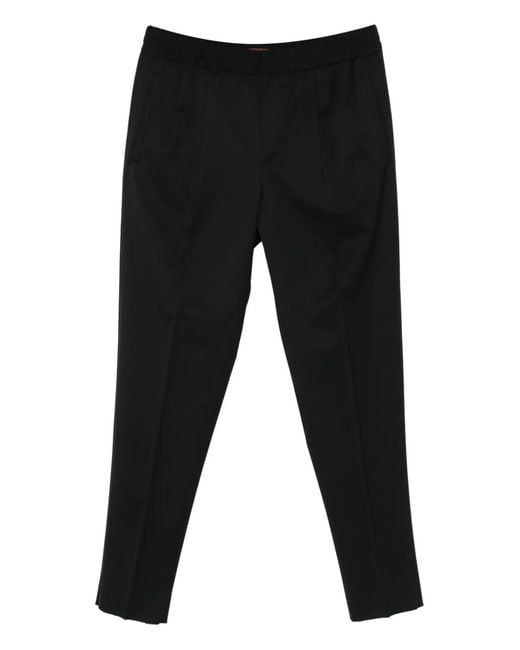 Zegna Black Pleated Trousers for men