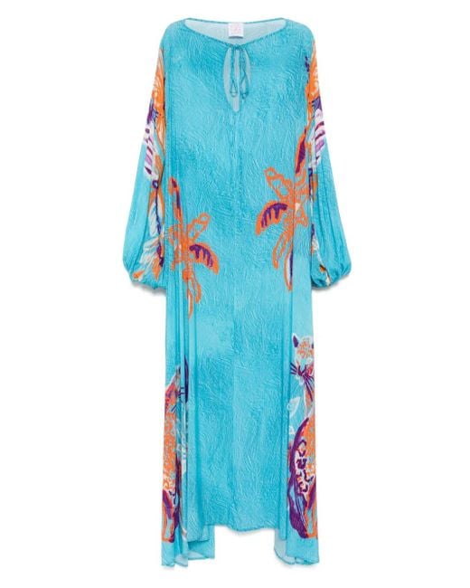 Stella Jean Jurk Met Print in het Blue