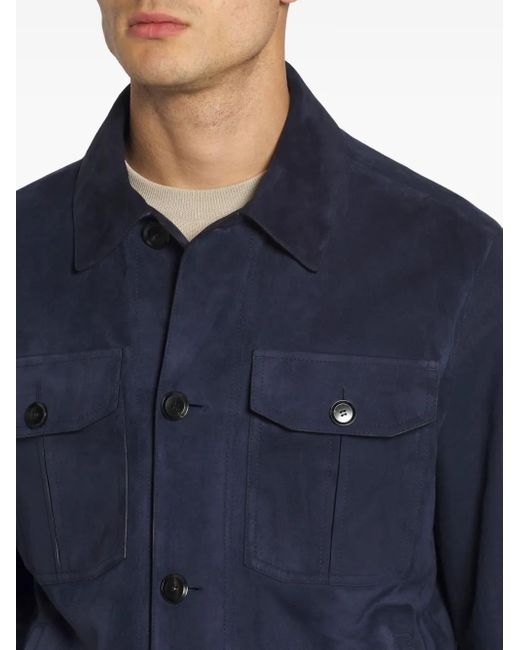 Giacca-Camicia di Brioni in Blue da Uomo