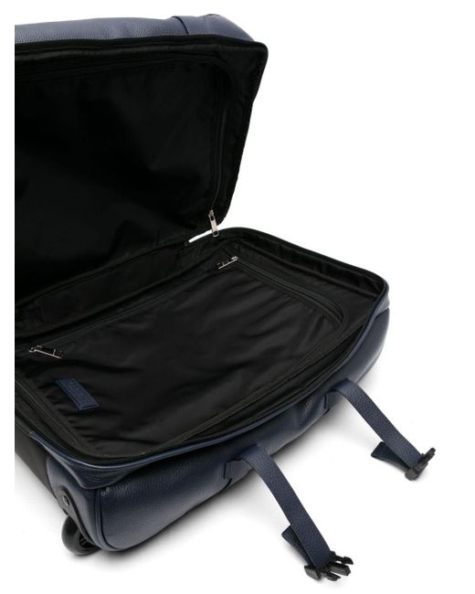 Orciani Blue Micron Leather luggage for men