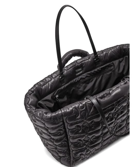 Ganni Black Tote Bags