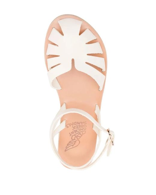 Ancient Greek Sandals Natural Aella Leather Sandals
