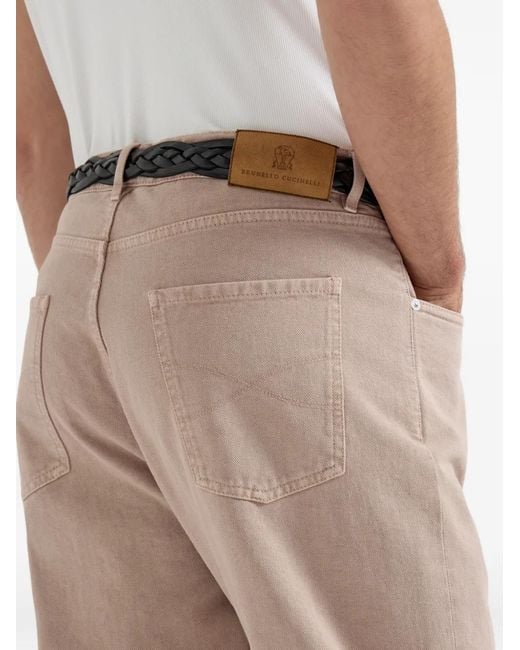 Brunello Cucinelli Natural Five-Pocket Jeans for men