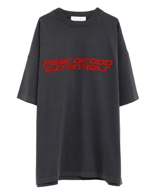 Fear Of God Black 90S Logo-Print T-Shirt for men