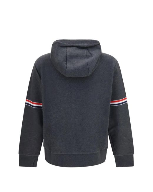 Thom Browne Blue 4-Bar Piqué Hoodie for men