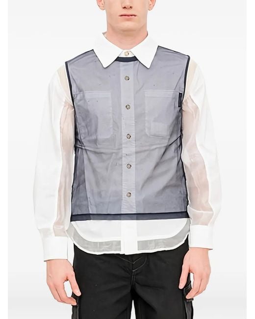 ANDERSSON BELL Gray Mesh Sleeveless T-Shirt for men