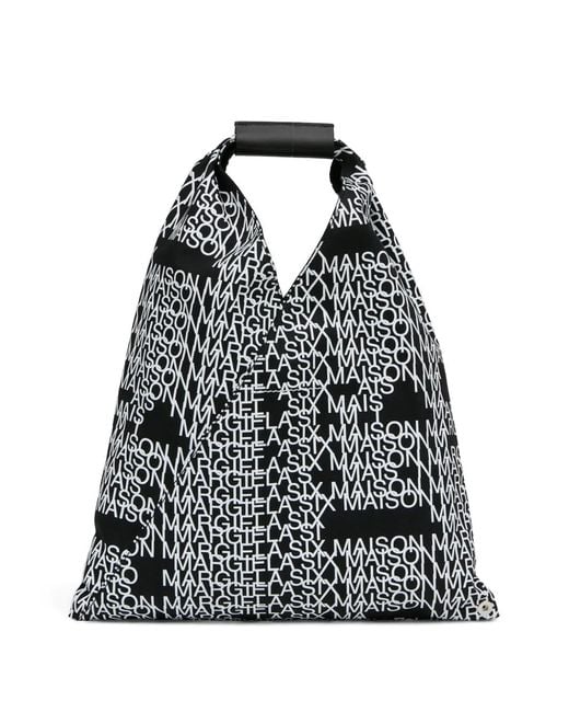 MM6 by Maison Margiela Blue Japanese Logo-Print Handbag