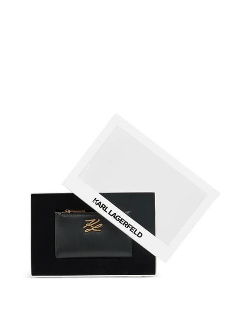 Karl Lagerfeld Black K/Autograph Medium Bifold Wallet