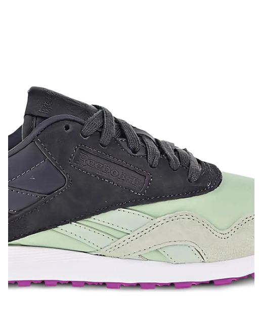Reebok Gray Classic Nylon Cb "Sage/Coal" Sneakers