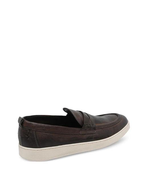 Pawelk's White Round-Toe Loafers for men