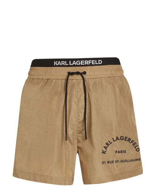 Karl Lagerfeld Natural Rue St-guillaume Swim Shorts for men